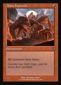 Light Play, English MTG Foil Mass Hysteria - Foil - Retro Frame Innistrad Remast - Image 1