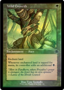 Wild Growth 352 Retro Frame Dominaria Remastered Foil MTG Common - Image 1