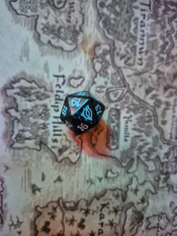 Lord Of The Rings Magic The Gathering LOTR Pre Release Black/Blue Spindown D20 - Image 1