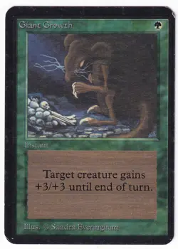 GIANT GROWTH -Alpha Edition - HP Condition -MTG -FREE SHIPPING - Image 1