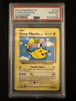 2016 Pokemon XY Evolutions Flying Pikachu #110/108 PSA 10 - Image 1