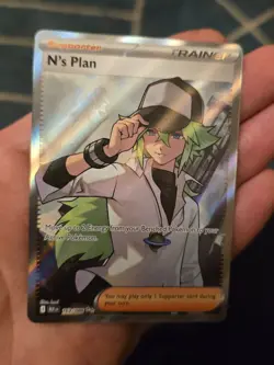 N's Plan 163/086 Ultra Rare Full Art Trainer Black Bolt - NM - Pokemon TCG - Image 1