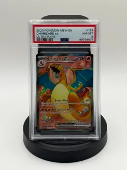 2023 POKEMON MEW EN-151 ULTRA RARE #183 CHARIZARD EX PSA 8 - Image 1