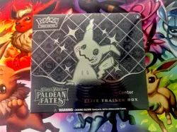 Paldean Fates Pokemon Center Elite Trainer Box ETB New Sealed Mint BUBBLE MEWU! - Image 1