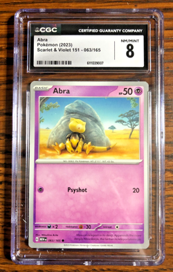Abra Regular Common #063 - CGC NM/MINT 8 - Scarlet & Violet 151 - Pokemon TCG - Image 1