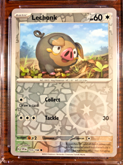 Lechonk Reverse Holo #155 - CGC MINT+ 9.5 - 2023 Scarlet & Violet - Pokemon TCG - Image 2