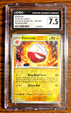 Electrode Reverse Holo #101 - CGC NEAR MINT+ 7.5 - Scarlet & Violet 151 -Pokemon - Image 1