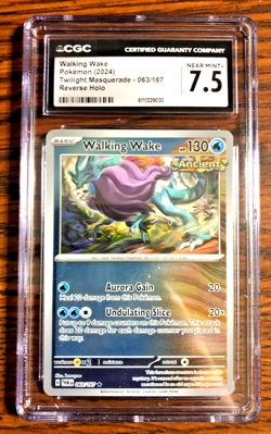 Walking Wake Reverse Holo #063 - CGC NEAR MT+ 7.5 - Twilight Masquerade -Pokemon - Image 1