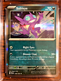 Sableye Holo Rare #136 - CGC NEAR MINT+ 7.5 - 2023 Paldea Evolved - Pokemon TCG - Image 2