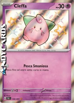 CLEFFA 150/091 • Rara Shiny • Destino di Paldea PAF POKEMON - Image 1