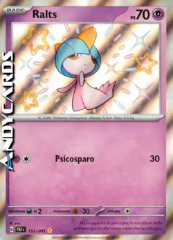 RALTS 153/091 • Rara Shiny • Destino di Paldea PAF POKEMON - Image 1
