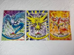 Pokemon TV Animation Blue Logo 1st Edition Non Holo Moltres/Zapdos/Articuno Bird - Image 1