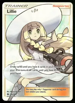 Lillie (Full Art) Ultra Rare SM Base Set 147/149 Pokemon TCG - Image 1