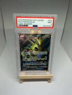Pokemon Tyranitar 203/214 Sun & Moon Lost Thunder Slab - PSA 9 - Image 1