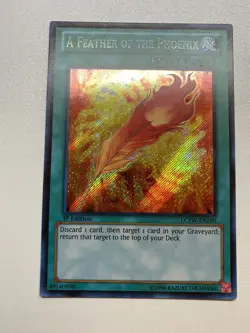 Yugioh A Feather Of The Phoenix 1st Edition Secret Rare LCYW-EN280 MP - Image 1