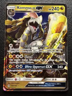 Kommo-o GX - Ultra Rare - Guardians Rising - 100/145 Pokemon Card TCG LP - Image 1