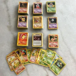 Vintage Pokemon Card Lot 258 Cards Base Jungle Fossil Rocket Gym Sleeved Clean - Image 1