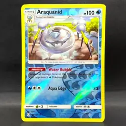 POKEMON ARAQUANID 46/149 UNCOMMON REVERSE HOLOFOIL SUN & MOON NM CARD - Image 1