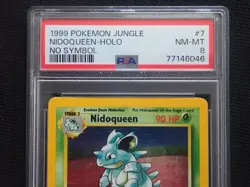 PSA 8 NIDOQUEEN 7/64 HOLO RARE - NO SYMBOL ERROR - POKEMON JUNGLE TRADING CARD - Image 4