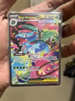 Pokemon Mega Venusaur EX 177/132 Full Art Holo Mega Evolution 380HP TCG Card - Image 1