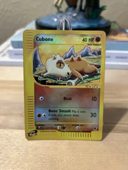 Pokemon 2002 Cubone Reverse Holo Expedition Card 103/165 WOTC E-Reader - Image 1