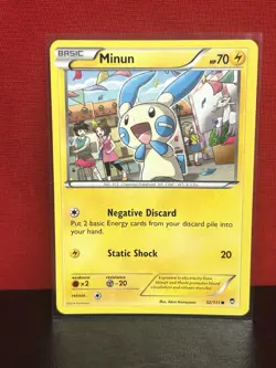 Pokemon TCG Card 2014 XY Furious Fists - Minun 32/111 - Image 1