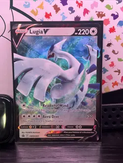 Pokemon TCG Lugia v SWSH301 Holo Black Star Promo Card Ultra Rare - Image 1