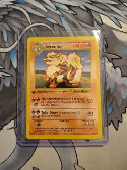 Arcanine 023/102 Base Set 1st Edition Shadowless Card Pokemon - Image 1
