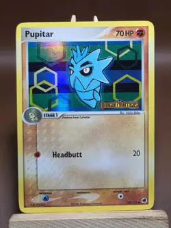 HP Pupitar 58/101 EX Dragon Frontiers Stamped Holo Pokemon Card - Image 1