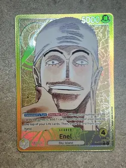 One Piece Card Game OP05 Enel Alt Art Leader AA OP05-098 English - Image 1