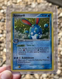 Pokemon TCG Azumarill Holo Ex Delta Card 2005 Moderately Played Condition - Image 1
