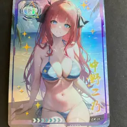 Goddess Story - Pink Lady Girl CP Card - CP-11 - Foil Anime Bikini - Quintuplets - Image 1