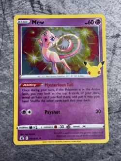 Pokemon TCG - Mew 011/025 - Celebrations Holo Rare Card - Image 1