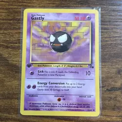 Pokemon TCG Gastly Fossil, 1st Edition Uncommon Card 33/62 LP/NM - Image 1