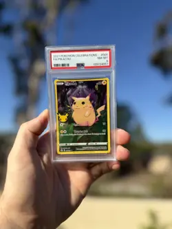 Pokemon PSA 8 Pikachu TCG Holo Full Art Rare Card 005/025 2021 Celebrations - Image 1