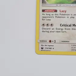Pokemon TCG Slaking 115/168 Reverse Holo Card SM Celestial Storm - NM - Image 5