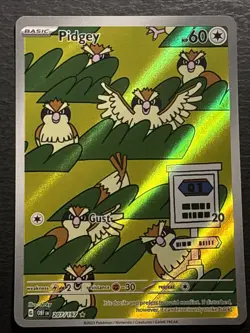 Pidgey 207/197 Pokemon TCG Obsidian Flames Illustration Rare Card Near Mint NM - Image 1