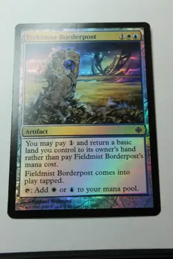 MTG Fieldmist Borderpost x1-Foil -Alara Reborn-Lightly Played - Image 1