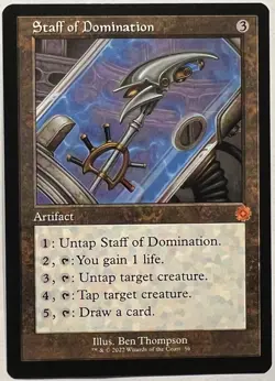 MTG Staff of Domination-The Brothers' War: Retro Frame Artifacts NM-M - Image 1