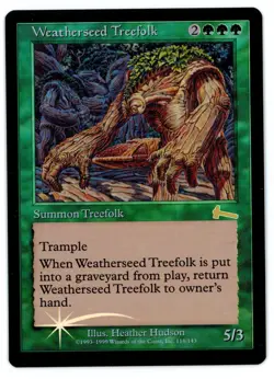 Weatherseed Treefolk - MTG (SP+/NM Quality FOIL) - Urza's Legacy - See scans!! - Image 1