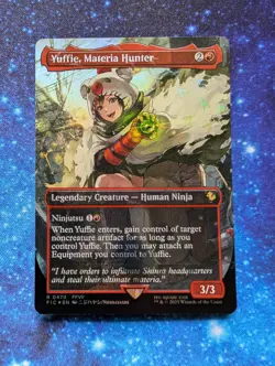 Yuffie, Materia Hunter #0470 (Borderless) Chocobo Track Foil MTG Rare FIC NM - Image 1