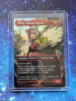 Yuffie, Materia Hunter #0470 (Borderless) Chocobo Track Foil MTG Rare FIC NM - Image 3