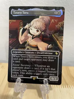 MTG Tataru Taru Borderless Chocobo Track Foil #466 Commander: Final Fantasy NM/M - Image 1