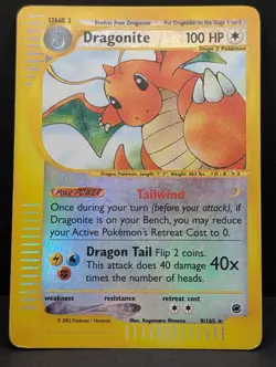 Dragonite 009/165 Expedition Base Set Reverse Holo Rare Pokemon TCG Nintendo LP - Image 3