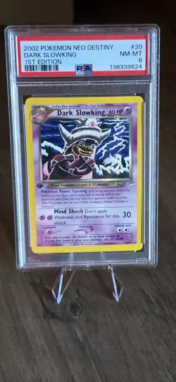Pokemon Dark Slowking 20/105 1st Edition Rare Neo Destiny PSA 8 NM-MT - Image 1