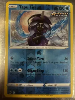Tapu Fini Reverse Holo Holo Rare SWSH06: Chilling Reign 040/198 NM Pokemon - Image 1