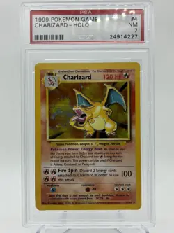 1999 POKEMON BASE SET #4 CHARIZARD-HOLO PSA 7 - Image 1