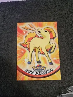Pokemon Topps #77 Ponyta TV Animation Blue Logo LP - Image 1