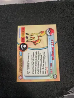 Pokemon Topps #77 Ponyta TV Animation Blue Logo LP - Image 2
