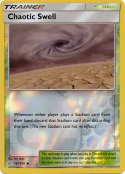 1x Chaotic Swell - 187/236 - Uncommon - Reverse Holo NM-Mint Pokemon SM12 - Cosm - Image 1